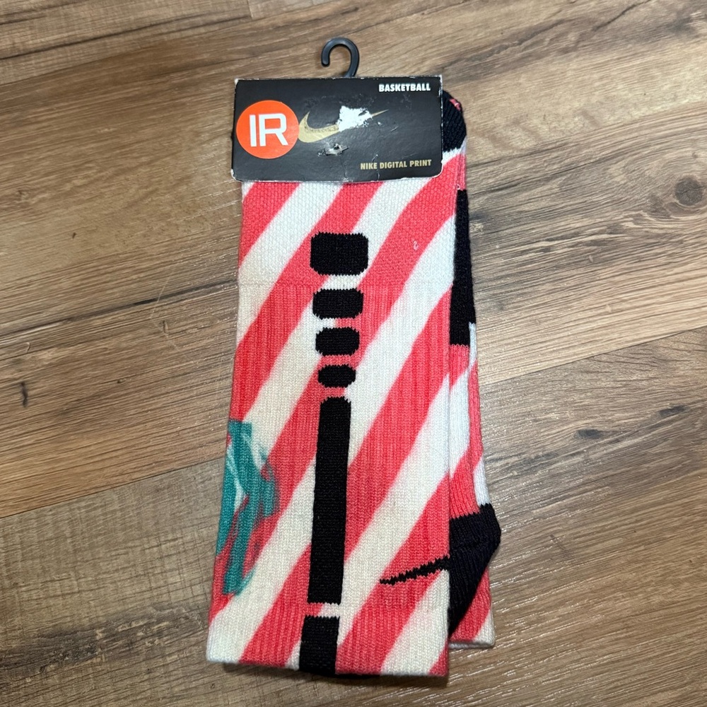 2014 Nike KD Candy Cane Elite Digital Print Cushioned Dri-Fit Crew Socks